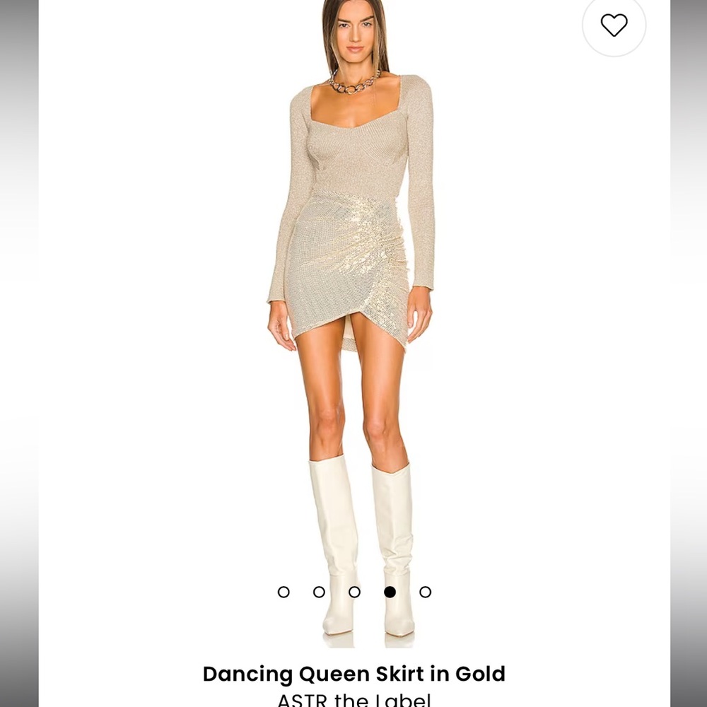 NWT ASTR the Label gold skirt